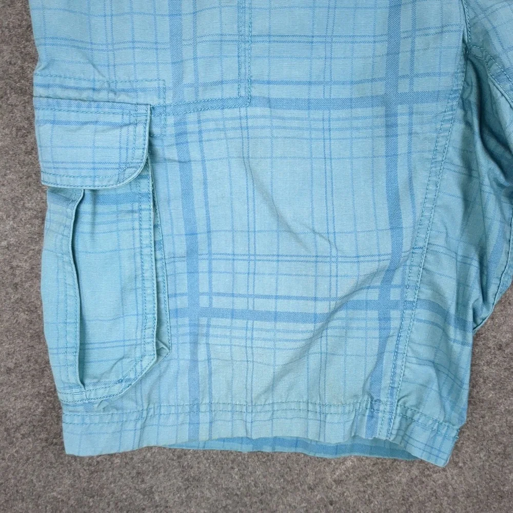 The North Face Cargo Shorts Plaid Blue Mens Size‎ 36 Regular California Heritage